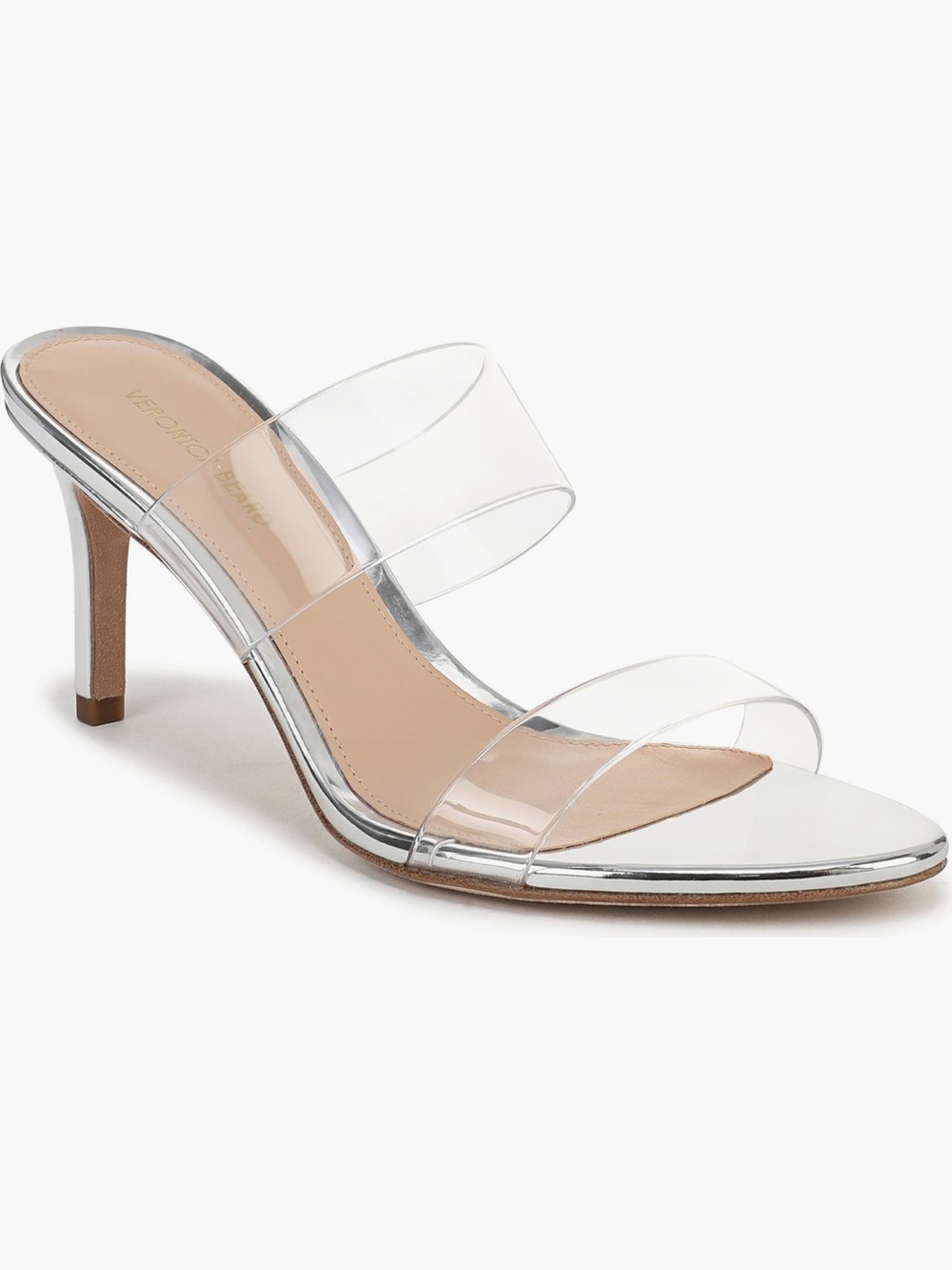 NEW Veronica Beard Ashe 75 Sandal in Silver